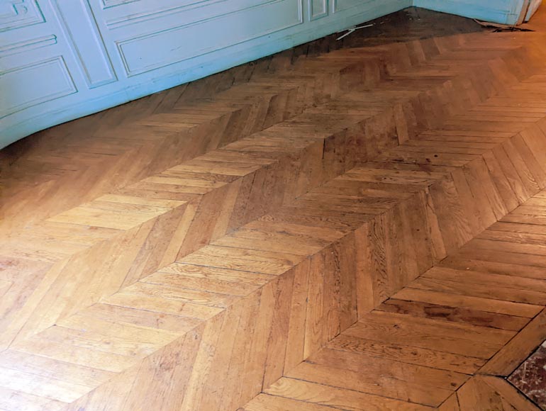 Lot de 14 m² de parquet point de Hongrie en chêne-1