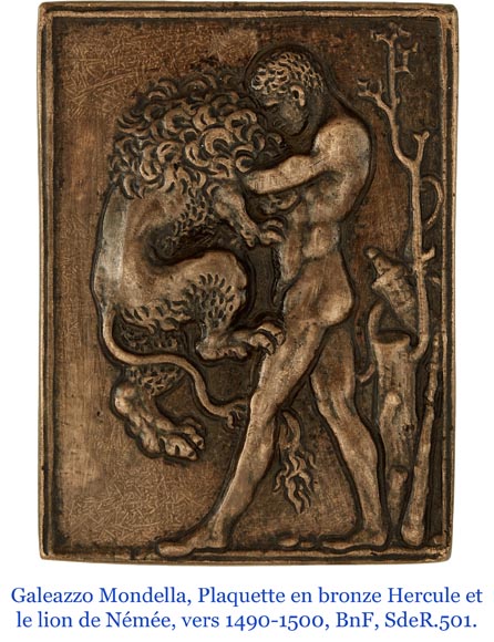 DECK Théodore (1823-1891), miroir monumental en chêne orné de médaillons en faïence verte-23