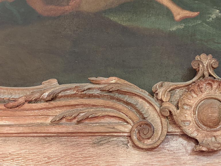 Paire de trumeaux de porte d'époque Louis XV figurants des scènes de la vie de Vénus-10