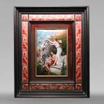 Daphnis et Chloé, un tableau de Jeanne LEMERLE-SOYER en émail