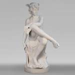 Attribué à Pierre Marius Montagne, Mercure en marbre sculpté