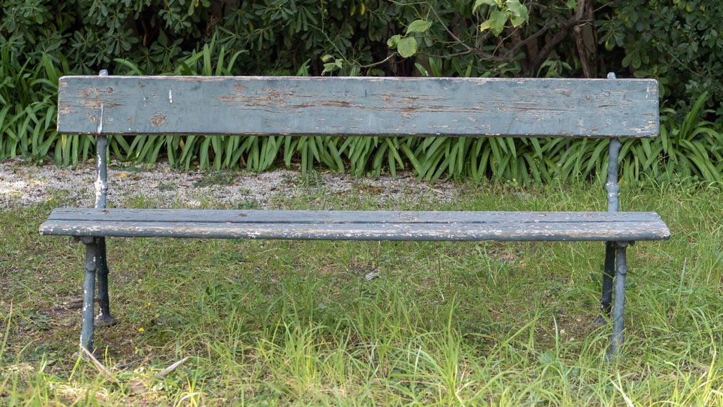 Banc de jardin à piétement en fonte Denonvilliers, vers 1894-2