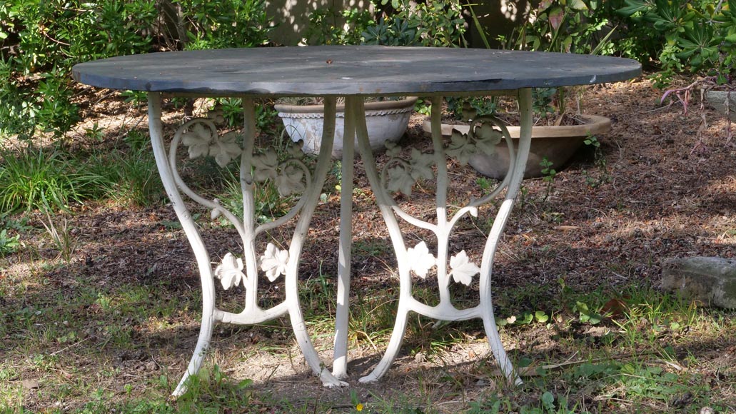 Table de jardin en fonte de fer, fin du XXe siècle-0