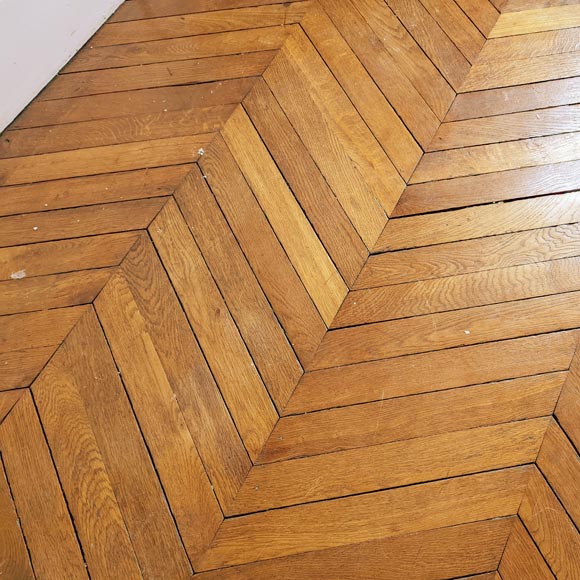 Lot de 12 m² de parquet point de Hongrie en chêne-0