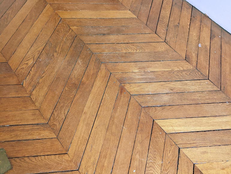 Lot de 12 m² de parquet point de Hongrie en chêne-1