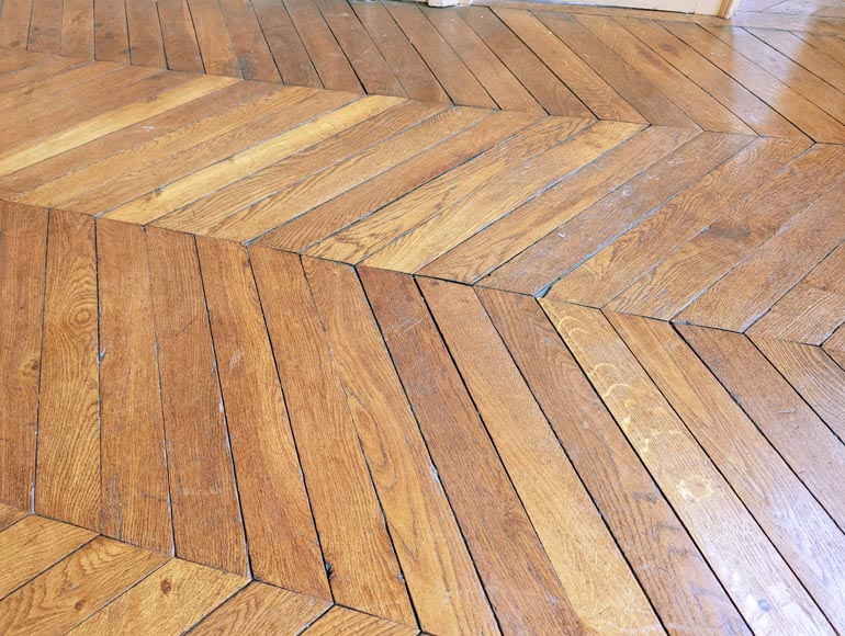 Lot de 12 m² de parquet point de Hongrie en chêne-4