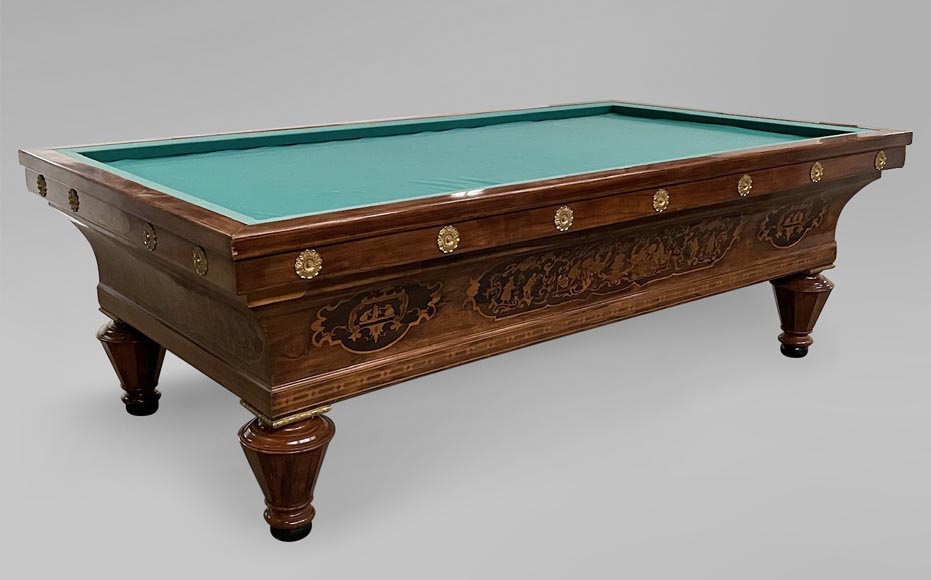 Billard avec marqueterie d’époque Louis-Philippe-0