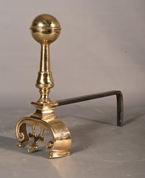 Paire De Chenets En Bronze Napoléon III