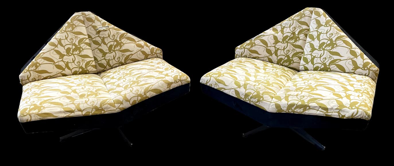 SCHMIEDER – Ensemble “Brasilia” : Canapé et paire de fauteuils, Suède, 1960-3