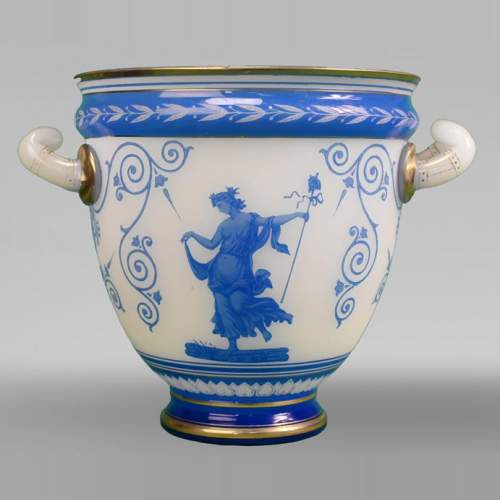 BACCARAT, Vase en cristal au décor néo-grec, vers 1867