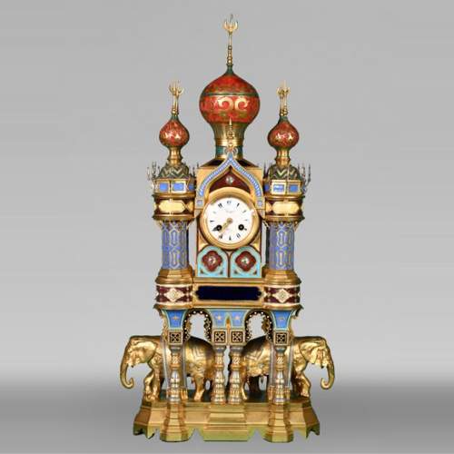 Charles Stanislas MATIFAT, la pendule aux éléphants un modèle orientalisant de présenté au Crystal Palace en 1851