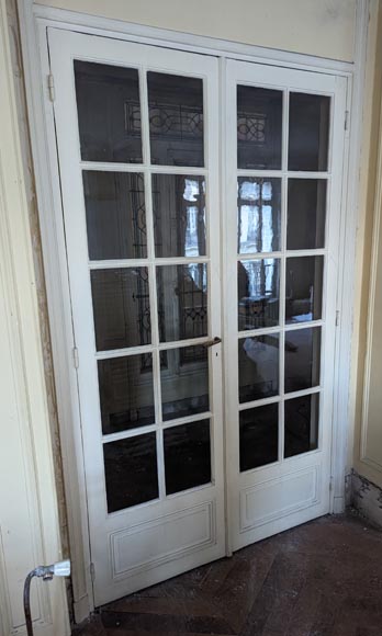 Ensemble de 3 double portes à petits carreaux-2