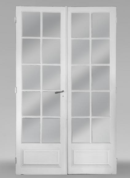 Ensemble de 3 double portes à petits carreaux-7