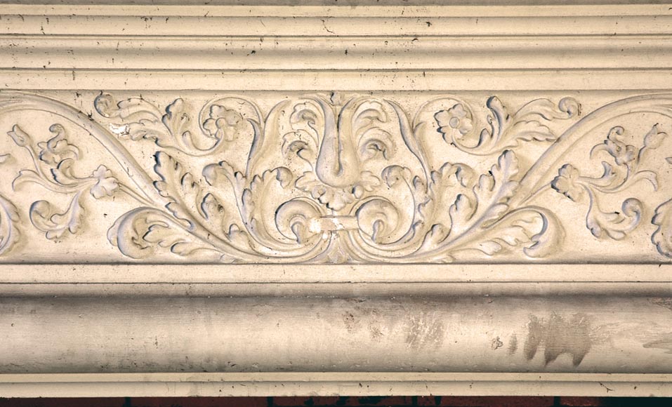 Monumental antique Neo-Renaissance style stone mantel coming from the Chateau of Montgeon_fr