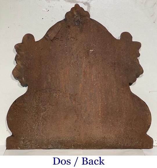 Plaque de cheminée aux serpents, aux armes de Colbert-8