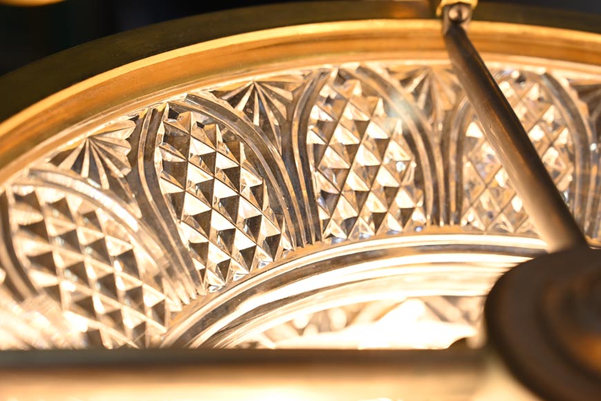 BACCARAT (Attribué à) - Lustre oriental en cristal et bronze doré inspiré d'une lampe de mosquée-13