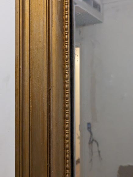 Trumeau de style Louis Philippe mouluré à peinture dorée-3