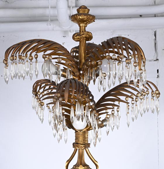 Lampe Napoélon III en marbre sarrancolin, socle contemporain-3