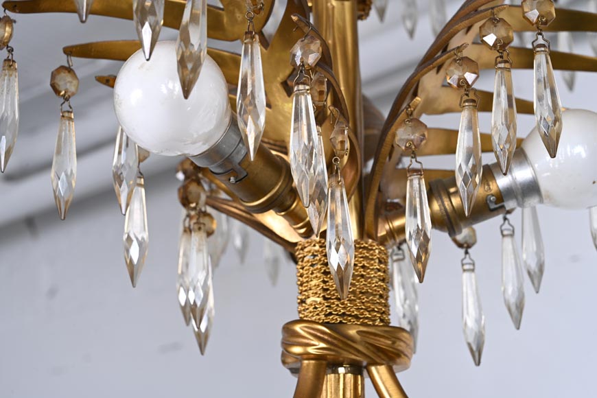 Lampe Napoélon III en marbre sarrancolin, socle contemporain-4