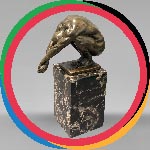 LOPEZ MILO - Plongeur, sculpture en bronze