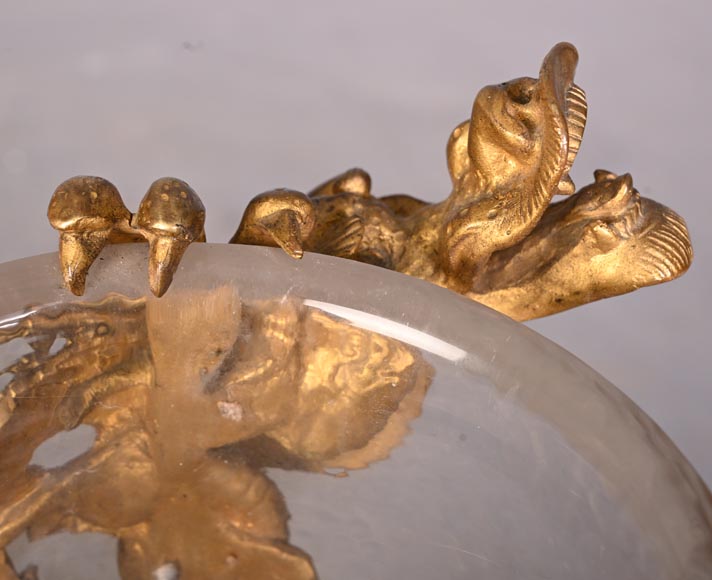 L’Escalier de Cristal (att. à), vase japonisant cylindrique en cristal et bronze doré-6