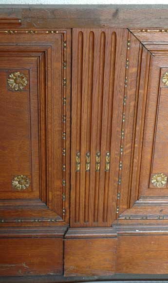 Pièce de boiserie en chêne et stuc de style Louis XVI-18