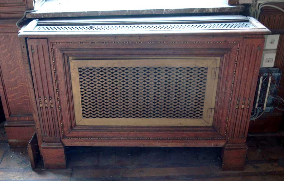 Pièce de boiserie en chêne et stuc de style Louis XVI-21