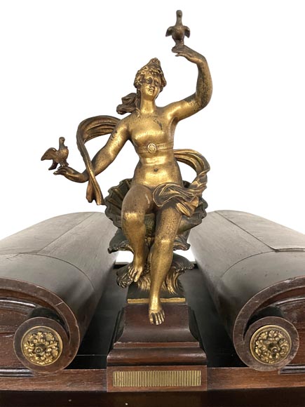 Aimé Millet (1819–1891) — Grand meuble cabinet néo-Renaissance en noyer et bronze doré-2