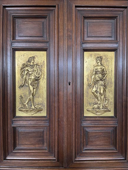 Aimé Millet (1819–1891) — Grand meuble cabinet néo-Renaissance en noyer et bronze doré-8