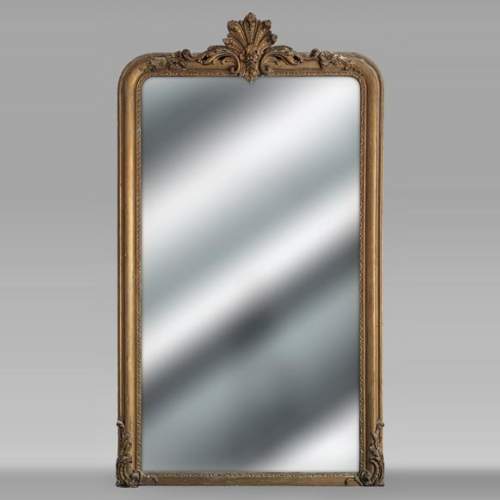 Trumeau à palmette de style Louis XV en bronzine