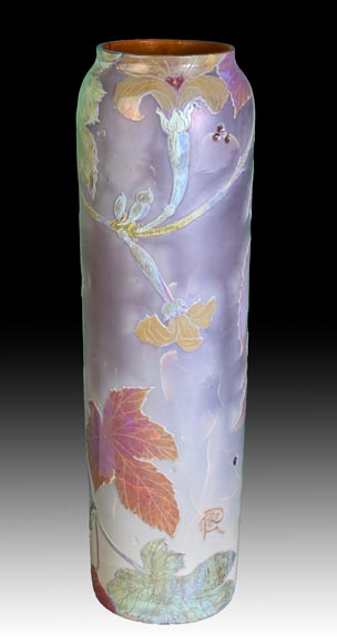 CLAIN & PERRIER - Vase En Pâte De Verre Au Décor De Coloquintes , Vers 1900 CLAIN & PERRIER - Vase En Pâte De Verre Au Décor De Coloquintes , Vers 1900-2
