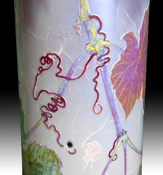 CLAIN & PERRIER - Vase En Pâte De Verre Au Décor De Coloquintes , Vers 1900 CLAIN & PERRIER - Vase En Pâte De Verre Au Décor De Coloquintes , Vers 1900-7
