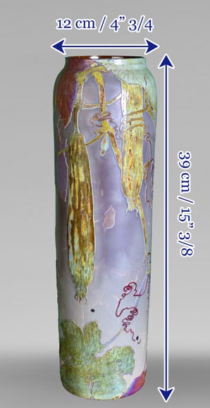 CLAIN & PERRIER - Vase En Pâte De Verre Au Décor De Coloquintes , Vers 1900 CLAIN & PERRIER - Vase En Pâte De Verre Au Décor De Coloquintes , Vers 1900-17