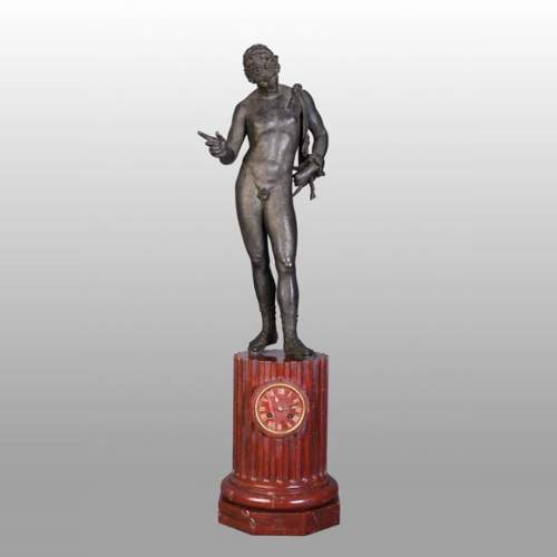 Horloger parisien, Pendule au « Narcisse » de Pompéi, fin du XIXe siècle