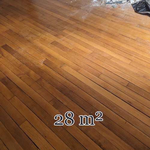 Lot d'environ 28 m² de parquet linéaire