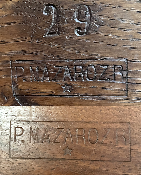 Jean-Paul MAZAROZ (1823-1900), lit à baldaquin néo-Renaissance en noyer sculpté-14