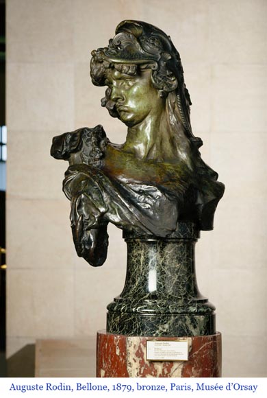 J. SERRE, Paire de termes en bronze représentant Bellone-14