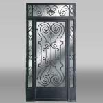 Porte d’extérieur en fonte de fer et verre