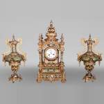 Charles Stanislas MATIFAT, pendule double-face et garnitures de style persan, 1851