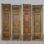 Art Qâdjâr, Ensemble de portes décorées d’importantes scènes de vie persane, fin XIXe siècle