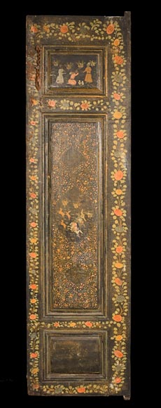 Art Qâdjâr, Ensemble de portes décorées d’importantes scènes de vie persane, fin XIXe siècle-1