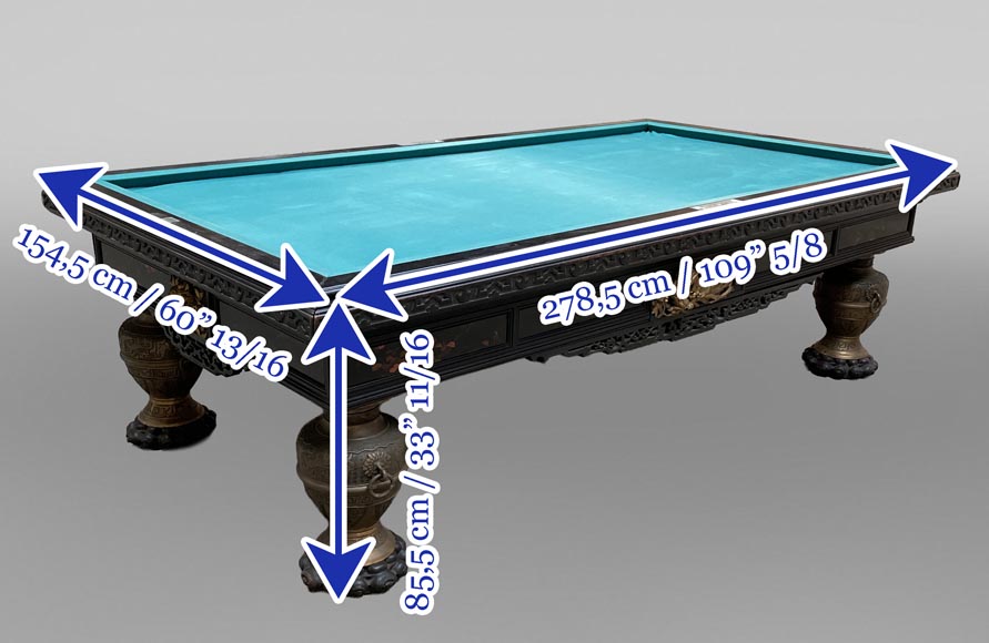 F. GERDERÈS – Billard japonisant en bois doré et sculpté F. GERDERÈS – Billard japonisant en bois doré et sculpté-12