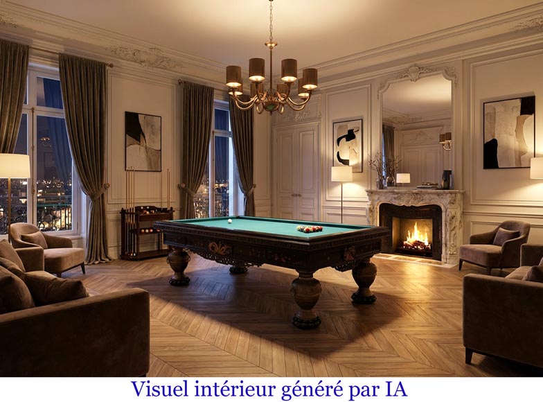 F. GERDERÈS – Billard japonisant en bois doré et sculpté F. GERDERÈS – Billard japonisant en bois doré et sculpté-13