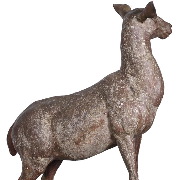Statue en fonte d’une biche, XIXe siècle-7