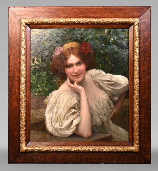 Portrait d'une jeune femme de Léopold Franz KOWALSKI-0