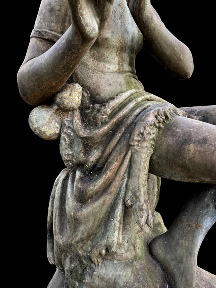 Fonderie DURENNE – Jeune berger Daphnis jouant de la flûte Fonderie DURENNE – Jeune berger Daphnis jouant de la flûte-5