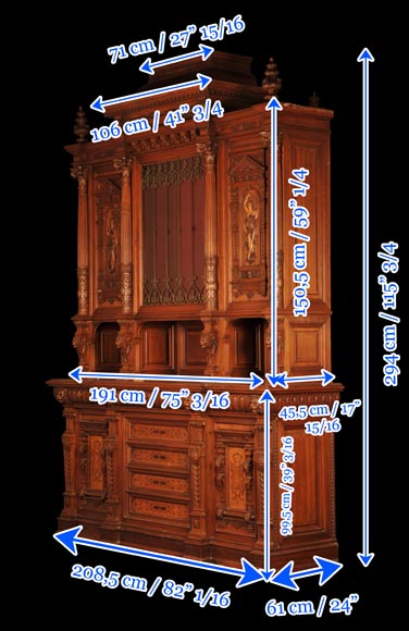 Henri-Auguste FOURDINOIS (1830-1907), buffet néo-Renaissance Henri-Auguste FOURDINOIS (1830-1907), buffet néo-Renaissance-9