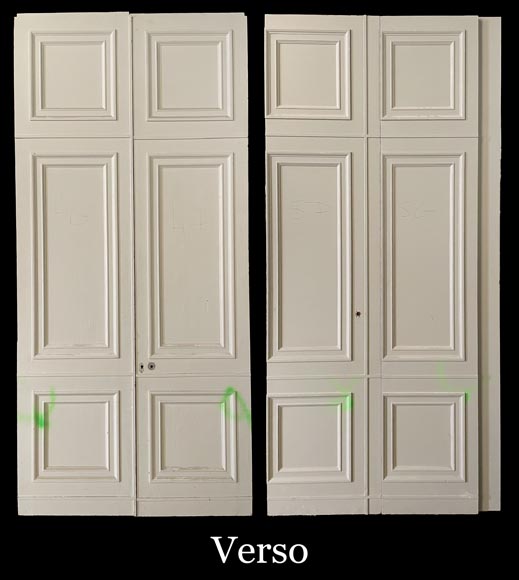 Paire de doubles portes avec fronton, style Louis XVI-8