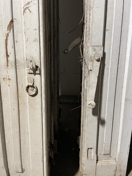 7 paires de volets anciens à persiennes fixes-6