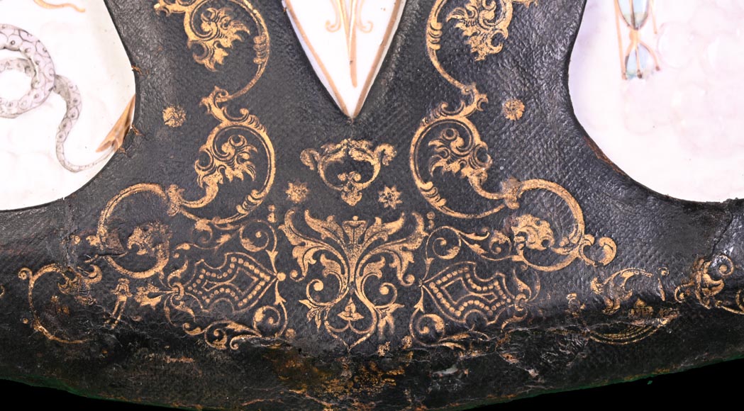 Bouclier décoratif de la Création au Jugement dernier d'après le Bouclier de Milton de Léonard Morel-Ladeuil, porcelaine de Naples, dite de Capodimonte-6